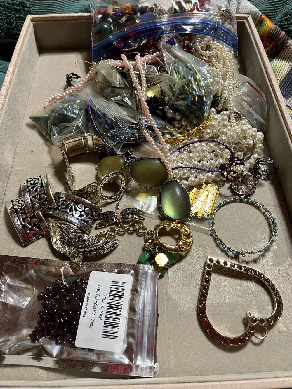 Assorted Beads, Pendants, Charms Etc.        DIY Crafters Lots of projects
